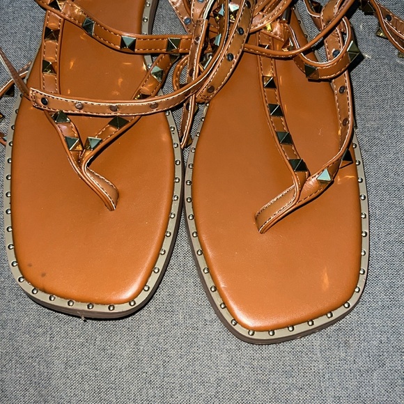 LALA IKAI Women's Lace up Strappy Flat Sandals. Size 9.5. New without tag. - Picture 6 of 8